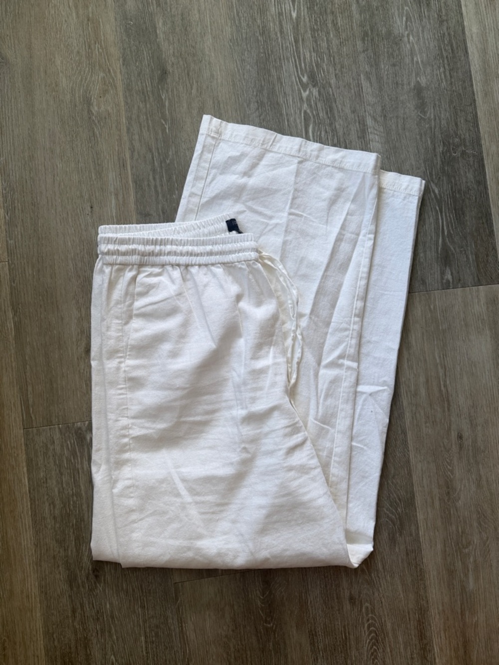 J. Crew Linen/ Cotton Blend White Pants